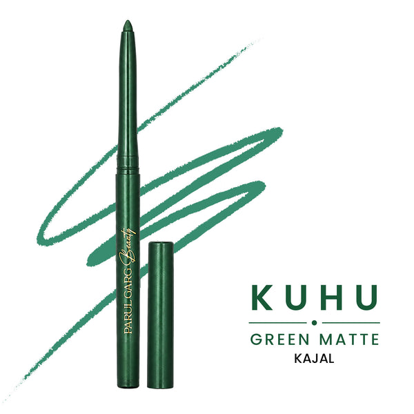 Kuhu Royal Green Matte Kajal | Bold Define | Long-Lasting & Smudge-Proof