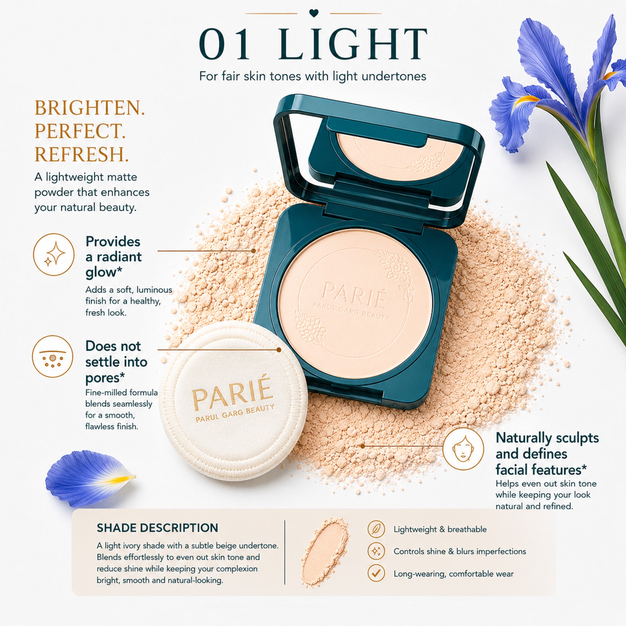 Light - Oil Control Face Compact Powder With SPF 10 PA++