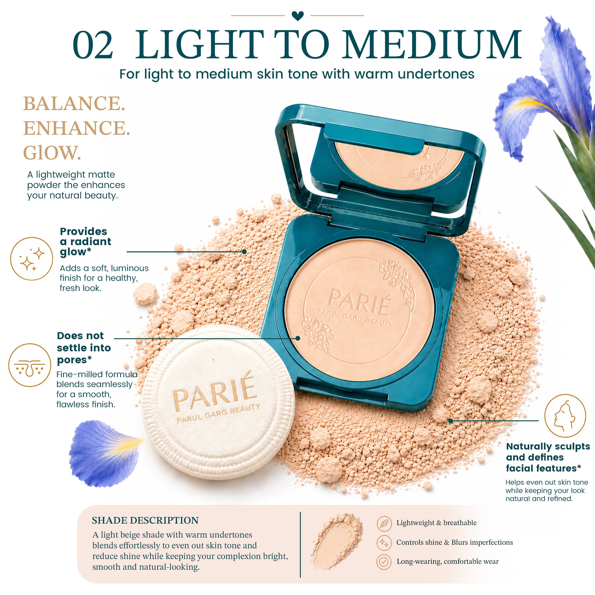 Light Medium - Oil Control Face Compact Powder With SPF 10 PA++