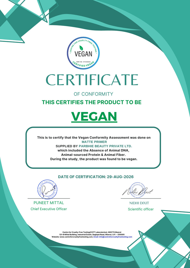 Vegan certificate