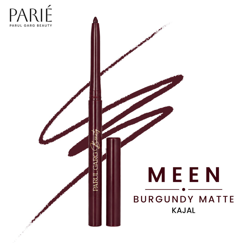 Meen Deep Burgundy Matte Kajal | Bold Define | Long-Lasting & Smudge-Proof