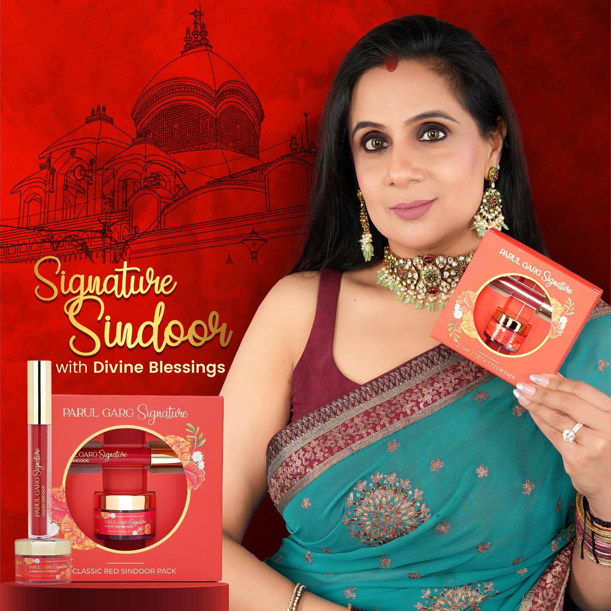 Signature Sindoor Pack: Liquid &amp; Powder (KumKum)