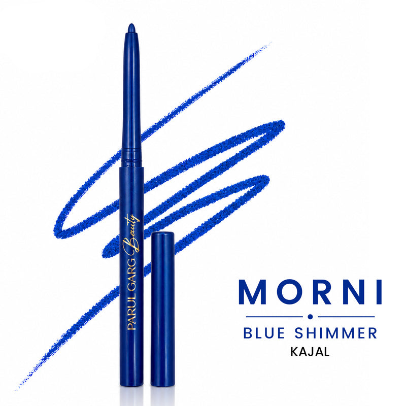 Morni Blue Shimmer Kajal | Bold Define | Rich Colour & Dazzling Shine | Long-Lasting & Smudge-Proof