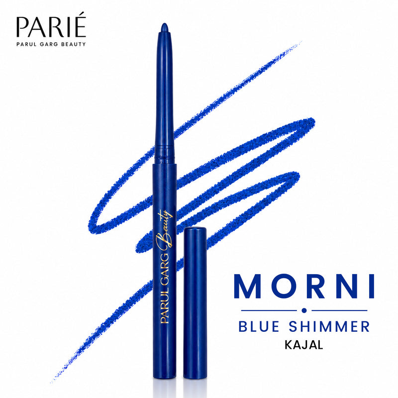 Morni Blue Shimmer Kajal | Bold Define | Rich Colour & Dazzling Shine | Long-Lasting & Smudge-Proof