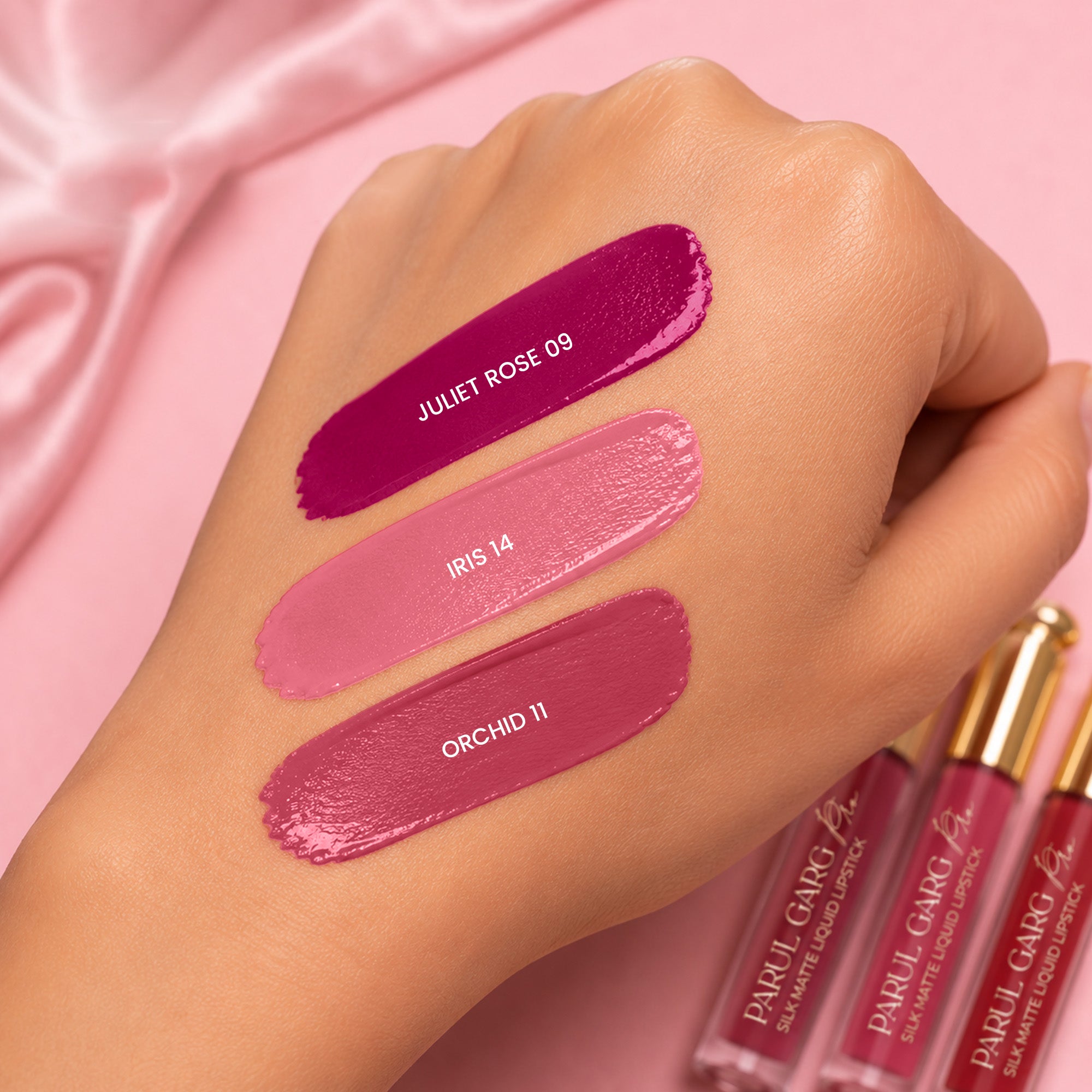 Pink Perfection Trio | 3 Full-Size Silk Matte Liquid Lipsticks | Long-Lasting & No Transfer