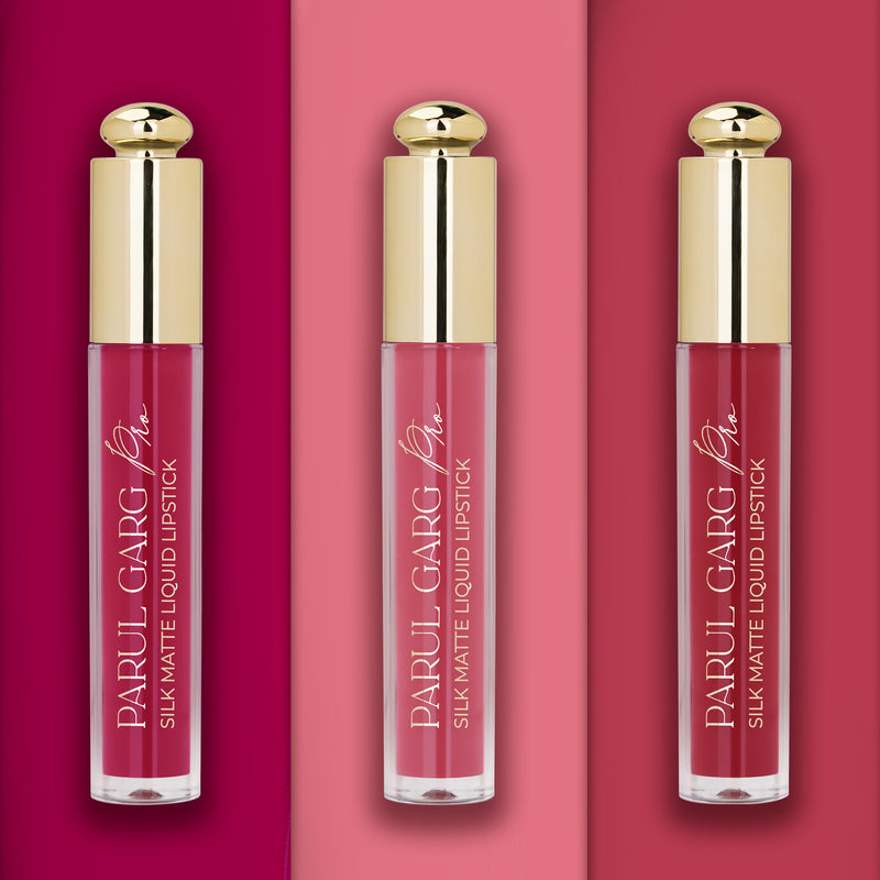 Pink Perfection Trio | 3 Full-Size Silk Matte Liquid Lipsticks | Long-Lasting & No Transfer