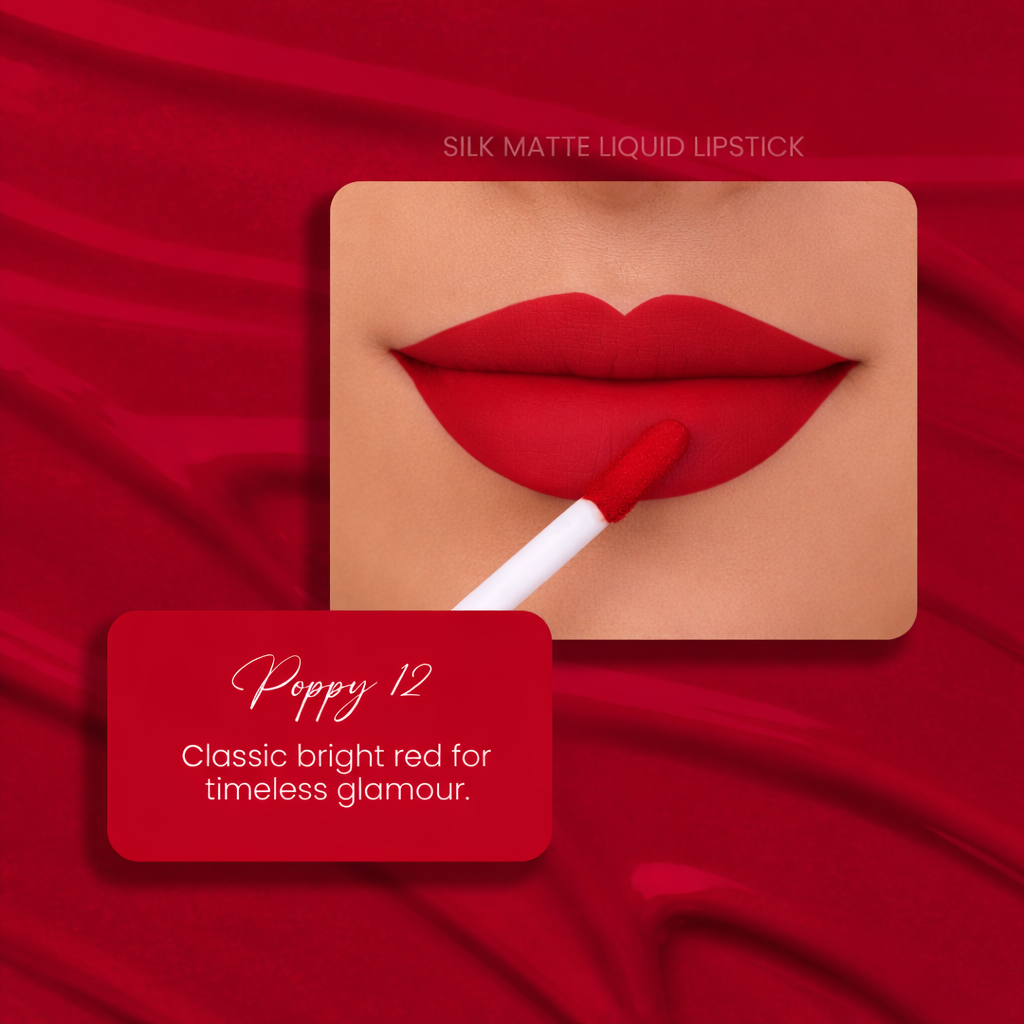 Poppy 12: Silk Matte Liquid Lipstick