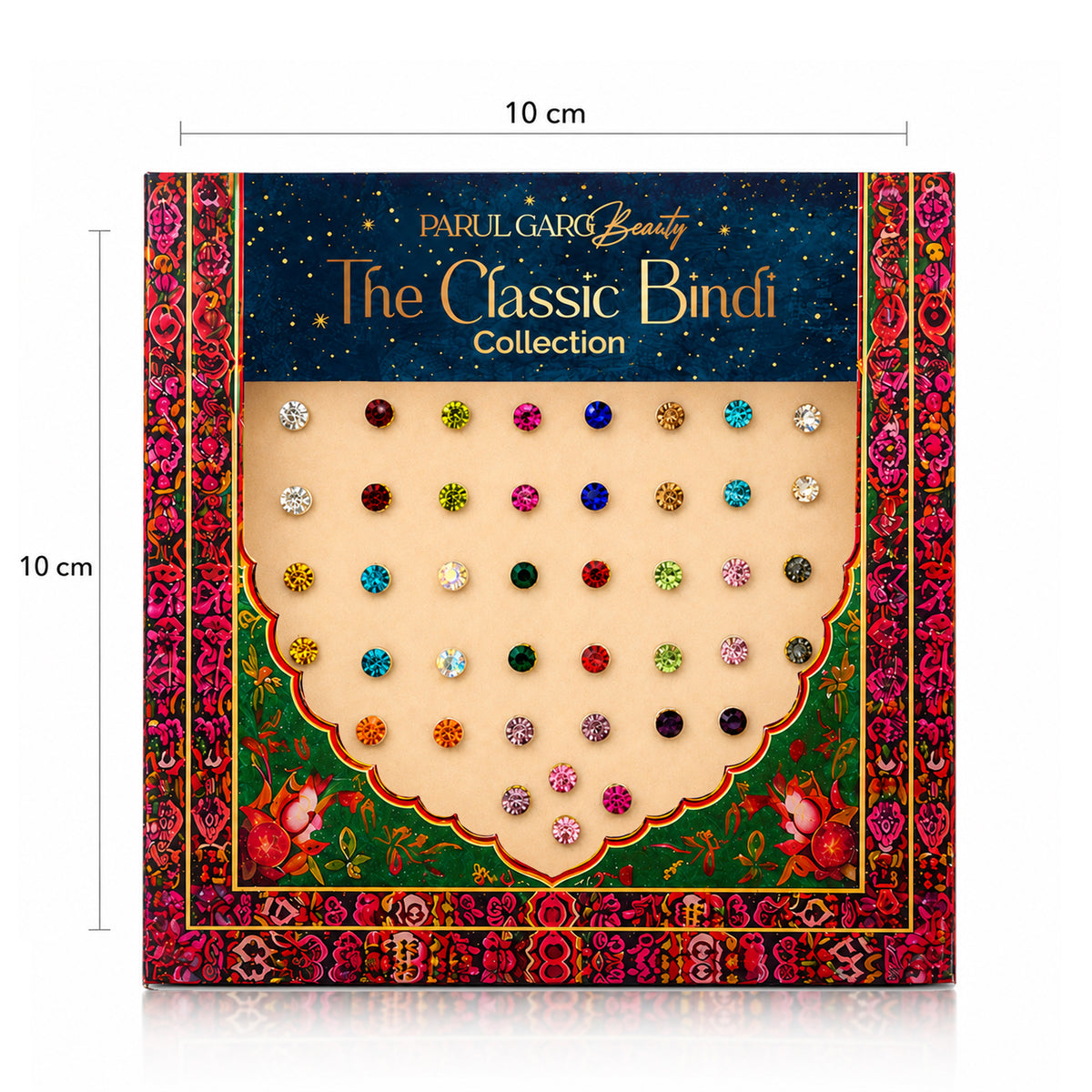 Rangoli Multicolour Bindi Card | Self-Adhesive Single Rhinestone Bindis for Women