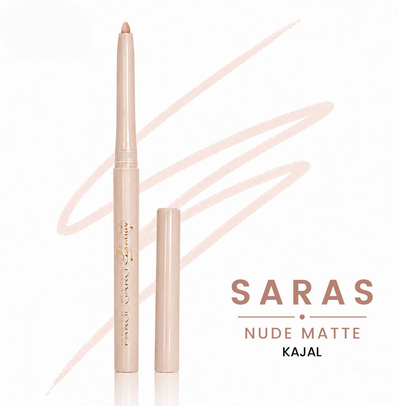 Saras Classic Nude Matte Kajal | Bold Define | Long-Lasting & Smudge-Proof
