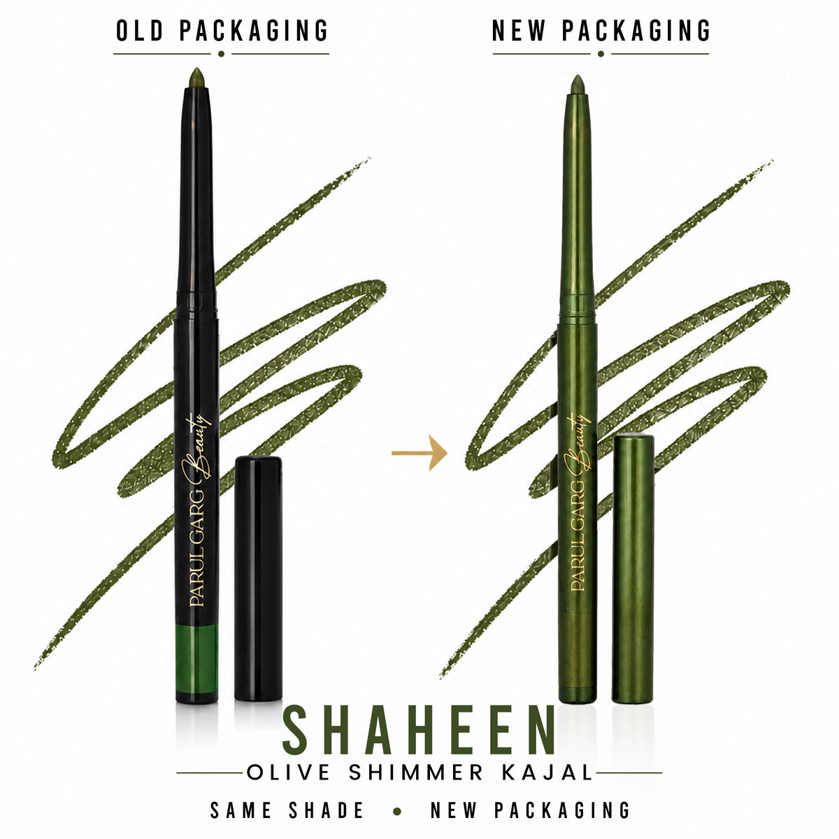 Shaheen Green Shimmer Kajal | Bold Define | Rich Colour & Dazzling Shine | Long-Lasting & Smudge-Proof