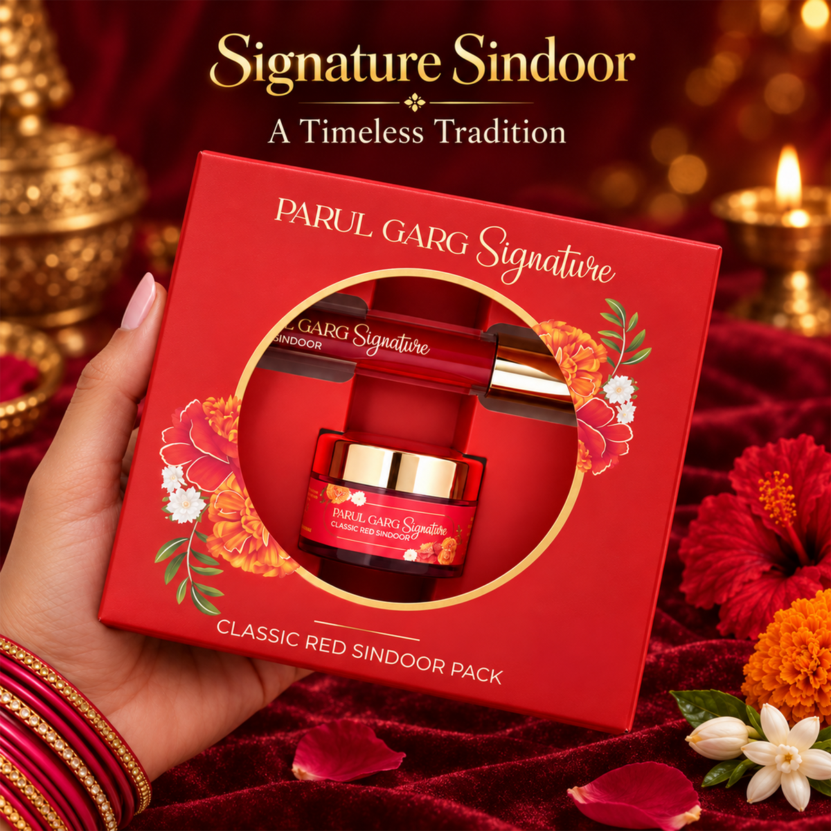 Signature Sindoor Pack: Liquid &amp; Powder (KumKum)