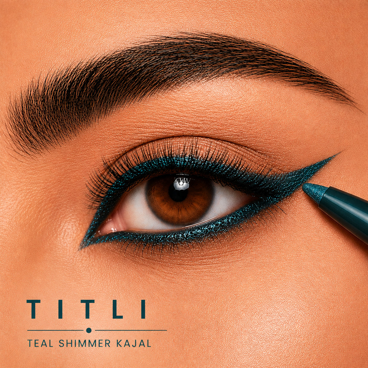 Titli Teal Shimmer Kajal | Bold Define | Rich Colour & Dazzling Shine | Long-Lasting & Smudge-Proof