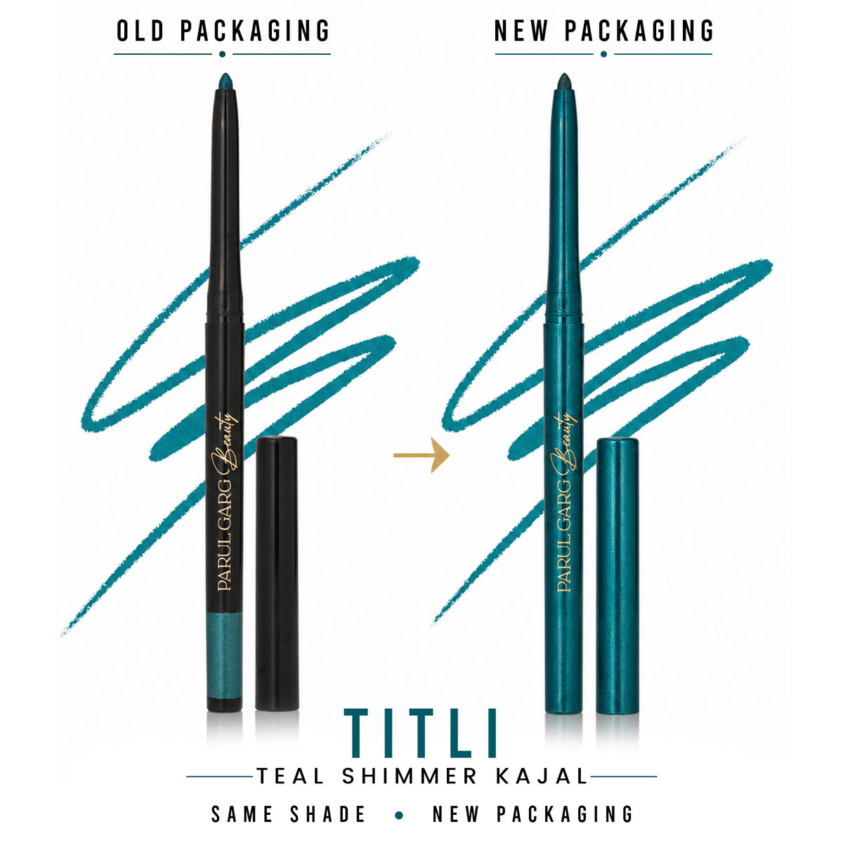 Titli Teal Shimmer Kajal | Bold Define | Rich Colour & Dazzling Shine | Long-Lasting & Smudge-Proof